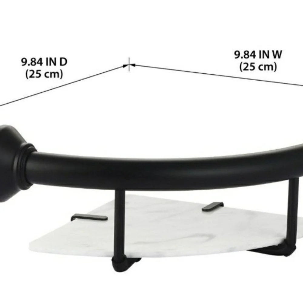 Better Homes & Garden Matte Black Corner Grab Bar
